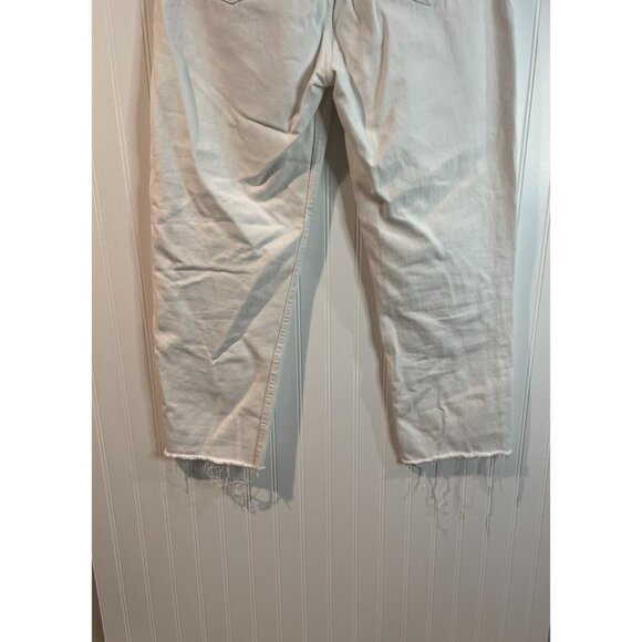 ZARA Women’s High Rise Straight Leg Button Fly Jeans White Size 10 US - Picture 13 of 13